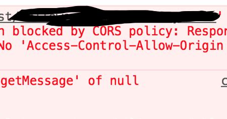 Access to XMLHttpRequest at 'XXX' has been blocked by CORS policy. . Has been blocked by cors policy